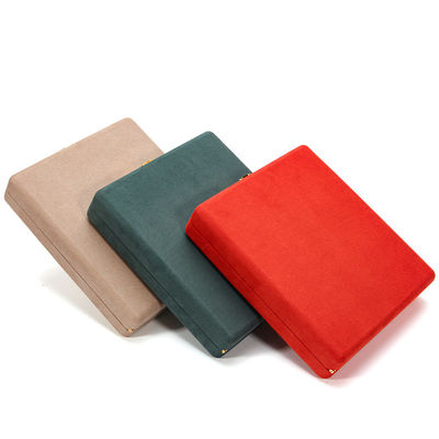 Scatola di deposito per gioielli in pelle in microfibra verde per collana di perle 20*23*5cm Hanhong Custom