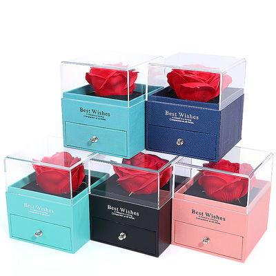 comprare Casella di rosa di San Valentino Casella da gioielli tipo cassetto di imballaggio a forma quadrata online manufacture