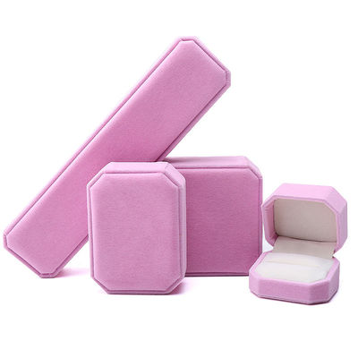 Forma ottagonale Flannelette rosa Gioielleria Casella per Colletto Braccialetto Anello Nuovo stile