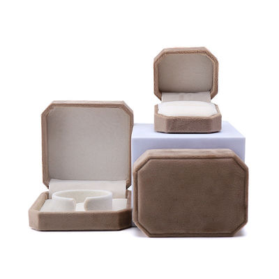 comprare Confezione di gioielli a forma ottagonale Khaki Flannelette per anello di bracciale a colletto online manufacture