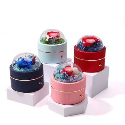 comprare Dimensioni personalizzate Luxury Round Flower Jewelry Box Packaging Ring Box online manufacture