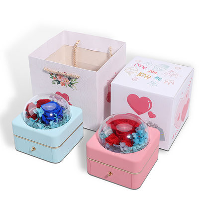 Dimensioni personalizzate Luxury Round Flower Jewelry Box Packaging Ring Box