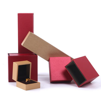 Box per gioielli in carta OEM per il logo Microfleece Box per la confezione di anelli e ciondoli
