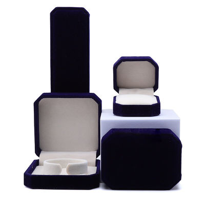 comprare Nuovo stile personalizzato Blu Flannelette Octagonale gioielleria scatola per colletto braccialetto anello online manufacture