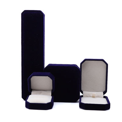 Nuovo stile personalizzato Blu Flannelette Octagonale gioielleria scatola per colletto braccialetto anello