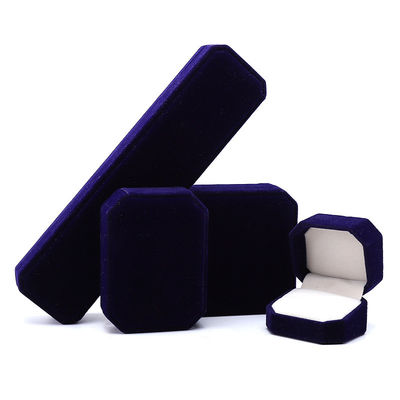 Nuovo stile personalizzato Blu Flannelette Octagonale gioielleria scatola per colletto braccialetto anello