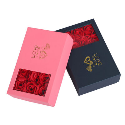 Hanhong Cartone Rosa Sapone Fiore Gioielleria Box Imballaggio regalo con sacchetto Tote