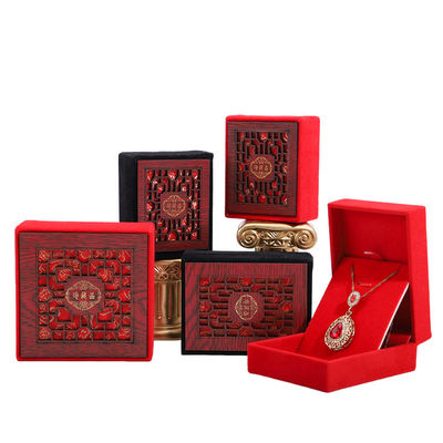 Fabbricazione a mano con taglia personalizzata Scatola di gioielli in legno per anelli Braccialetti Collare