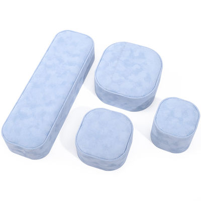 Scatola portagioie di lusso con coperchio e base, scatola portagioie in velluto blu di alta qualità con logo