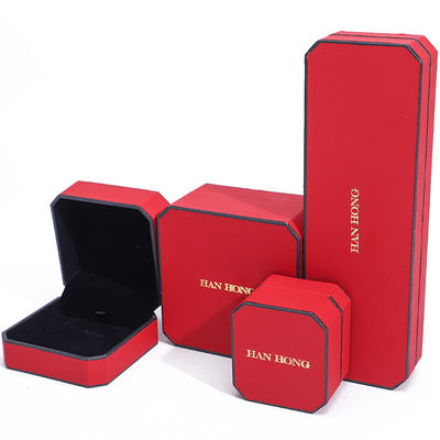 comprare Materie di velluto rosso Rectangle gioielleria scatola per lusso braccialetto orecchini collana anello online manufacture