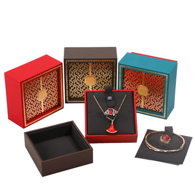 Elegante cassetto personalizzato gioielli confezionamento scatola per collane e braccialetti