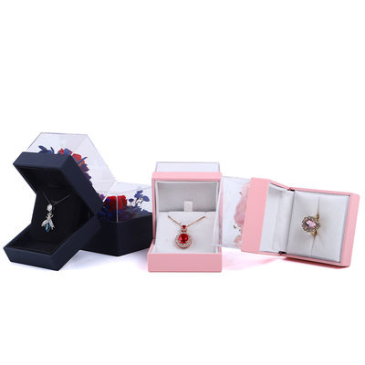 Casella per collane rosa quadrata di lusso Gioielli Cassa regalo per una presentazione accattivante
