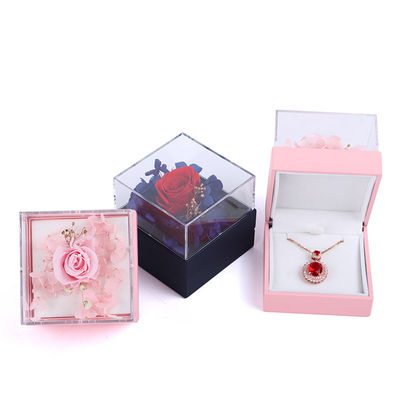 Casella per collane rosa quadrata di lusso Gioielli Cassa regalo per una presentazione accattivante