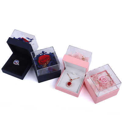 Casella per collane rosa quadrata di lusso Gioielli Cassa regalo per una presentazione accattivante