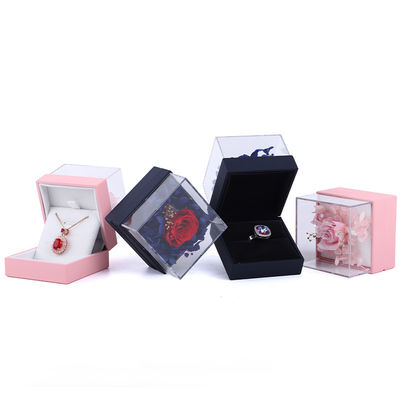 Casella per collane rosa quadrata di lusso Gioielli Cassa regalo per una presentazione accattivante