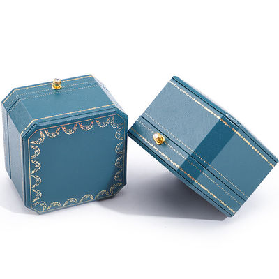 Scatola di imballaggio per gioielli di carta di velluto a colori personalizzata per bracciali orecchini anello di collana