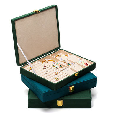 Scatola per gioielli portatile per la conservazione degli orecchini verdi personalizzati Scatola per gli orecchini per viaggi