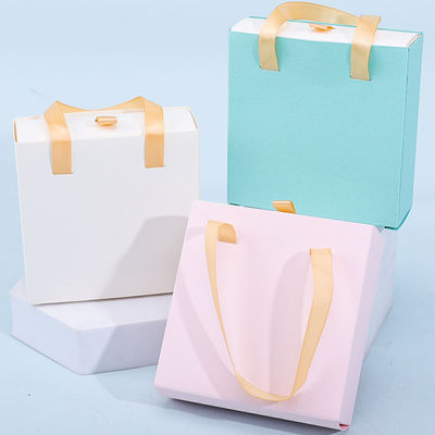 Discreto Cartone Carta Gioielli Gift Packaging Box Con Tote Bag Per Lo Stoccaggio