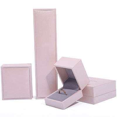 Pink Soft Touch False Leather Gioielli di lusso Immagazzinamento Imballaggio Rivestimento di velluto
