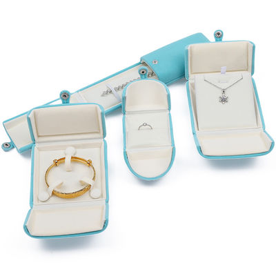 comprare Scatola di imballaggio per gioielli di velluto soffice e elegante in ciano online manufacture