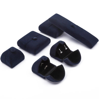 comprare Cassa per gioielli a forma di coccodrillo blu scuro Cassa per gioielli a forma di velluto online manufacture