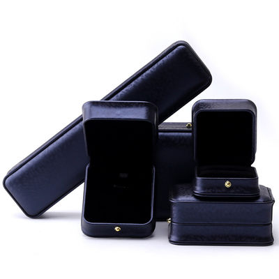 Confezioni per gioielli in cuoio PU con angolo rotondo viola scuro per stoccaggio di lusso