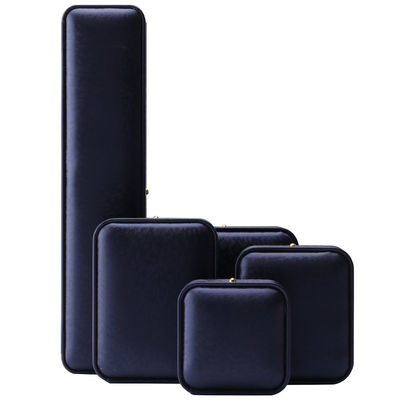 Confezioni per gioielli in cuoio PU con angolo rotondo viola scuro per stoccaggio di lusso