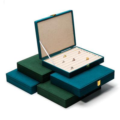 comprare Spaziosa Space Velvet Gioielleria Box Multiplice Celle Gioielleria Display Box Logo personalizzato online manufacture