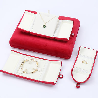 comprare Scatole di gioielli in velluto rosso di lusso online manufacture