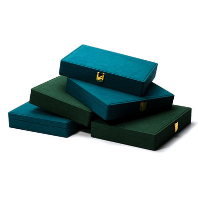 Spaziosa Space Velvet Gioielleria Box Multiplice Celle Gioielleria Display Box Logo personalizzato