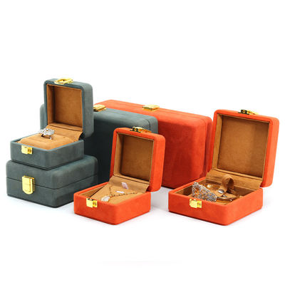 Soft Touch Velvet Jewelry Box Packaging Set Multi Color Per Lo Stoccaggio Di Orologi Di Lusso