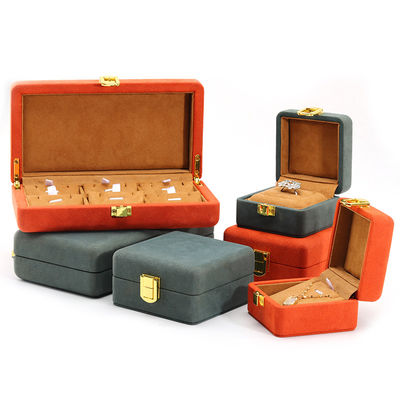 Soft Touch Velvet Jewelry Box Packaging Set Multi Color Per Lo Stoccaggio Di Orologi Di Lusso