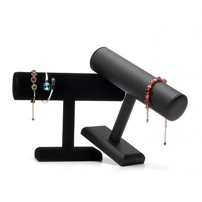 Display di gioielli a cilindro in plastica a forma di T Stand per braccialetto pendente Watch Show