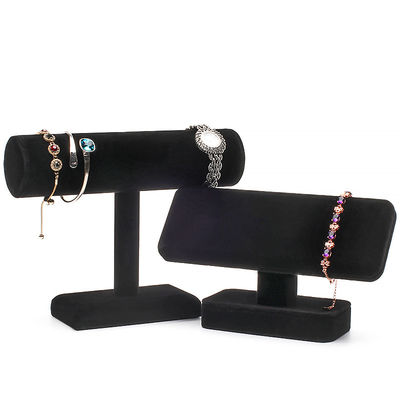 Display di gioielli a cilindro in plastica a forma di T Stand per braccialetto pendente Watch Show