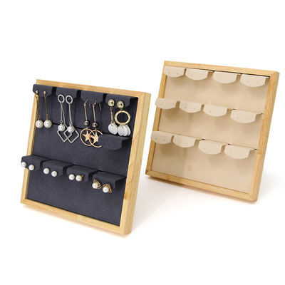 comprare 4x3 pratico multicelloli gioielli in legno display rack stand per orecchini pendente online manufacture