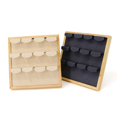 4x3 pratico multicelloli gioielli in legno display rack stand per orecchini pendente