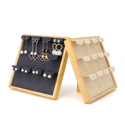 4x3 pratico multicelloli gioielli in legno display rack stand per orecchini pendente