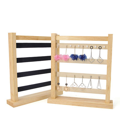 comprare Compatto multifunzionale anelli per orecchie in legno Drop Display Rack Gioielli Stand Espositivo online manufacture