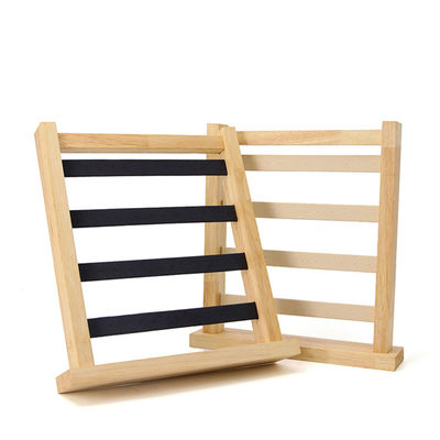 Compatto multifunzionale anelli per orecchie in legno Drop Display Rack Gioielli Stand Espositivo