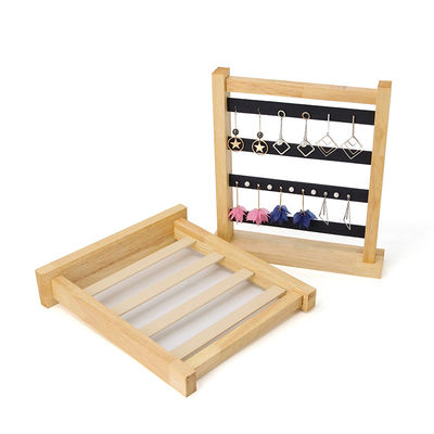 Compatto multifunzionale anelli per orecchie in legno Drop Display Rack Gioielli Stand Espositivo