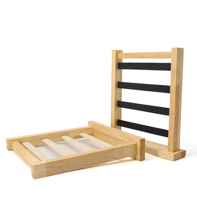 Compatto multifunzionale anelli per orecchie in legno Drop Display Rack Gioielli Stand Espositivo