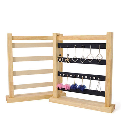 Compatto multifunzionale anelli per orecchie in legno Drop Display Rack Gioielli Stand Espositivo