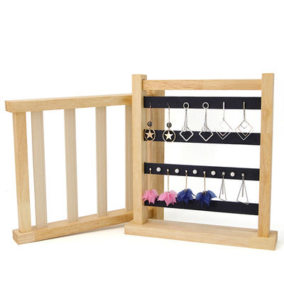 Compatto multifunzionale anelli per orecchie in legno Drop Display Rack Gioielli Stand Espositivo