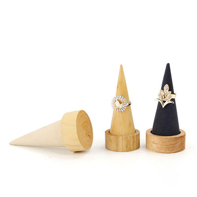 Compatto conico in forma di braccialetto di legno Display Stand per l'esposizione di orologi a bracciale