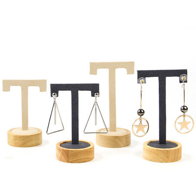 comprare T in forma di cuoio copri orecchie Display Drop Stand per gioielli Luxury Exhibition Show online manufacture