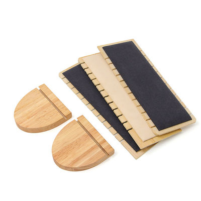 Display di gioielli in legno portatile con fessura