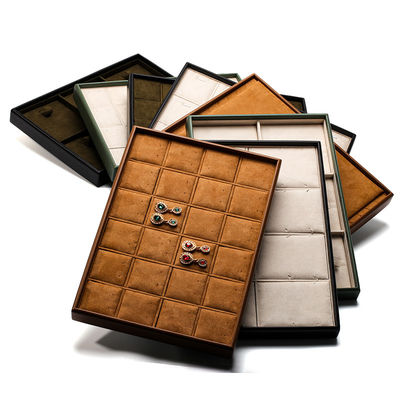 comprare Interni di velluto morbido PU Gioielli in cuoio Display Tray Requisiti per orologio anello Stud online manufacture