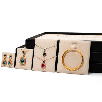 Grandi capacità pratico PU pelle gioielli di esposizione accessori di lusso Display Tray