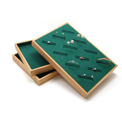 Display Plate per gioielli in legno personalizzato Multiple Compartimenti per pendenti per orecchie