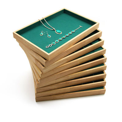 Display Plate per gioielli in legno personalizzato Multiple Compartimenti per pendenti per orecchie